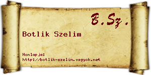 Botlik Szelim névjegykártya